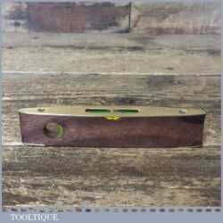 Vintage J Rabone & Sons No 1626 Mahogany And Brass 9” Boat Level