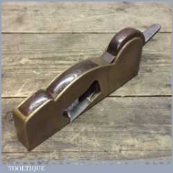 Rare Antique Brass Skew Mouth Infill Shoulder Plane - G Miller, Holland or Slater of London