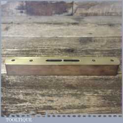 Vintage 8” Mahogany And Brass Spirit Level - Good Condition