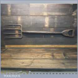 Vintage Grafter D Shaped Handle Gardeners Fork With Strapped Handle