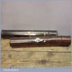 Two Antique WW1 Copper Military Map Or Document Tube Scope Carrier