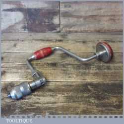 Vintage Aurowa Carpenter’s Ratchet Brace Beech Handles 12” Swing - Refurbished