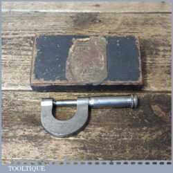 Vintage Carl Mahr Esslingen Germany Metric Micrometer Original Box