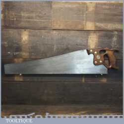 Vintage 25” Henry Disston Philadelphia USA D8 Rip Saw 5 TPI - Refurbished Sharpened