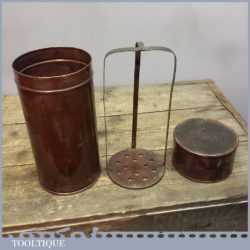 Two Antique WW1 Copper Military Map Or Document Tube Scope Carrier BTL