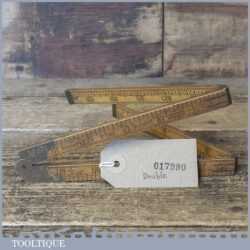 Vintage WW2 Ministry Rabone No: 1375 Boxwood Brass Folding Rule 1941 Broad Arrow