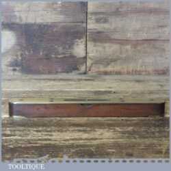 Vintage 8” Mahogany Brass Spirit Level - Good Condition