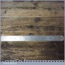 Vintage 12” Imperial & Metric Double Sided Steel Ruler - Good Condition