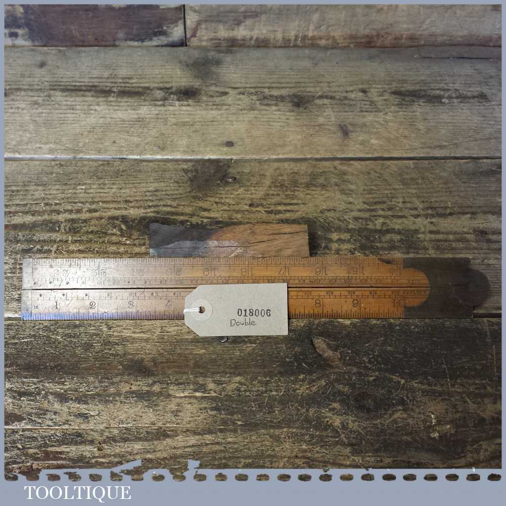 Vintage J Rabone 24″ Single Fold Boxwood Brass Extending Slide Rule ...