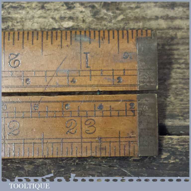 Vintage J Rabone 24″ Single Fold Boxwood Brass Extending Slide Rule ...