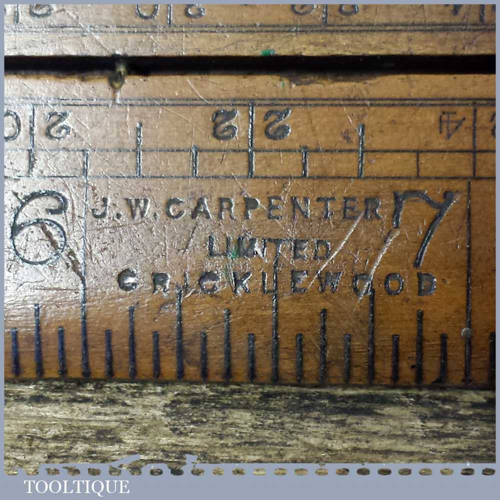 Vintage J Rabone 24″ Single Fold Boxwood Brass Extending Slide Rule ...