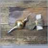 Vintage No: 0 Steel Tipped Brass Plumb Bob - Good Condition