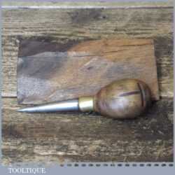 Vintage Sailmaker’s Or Basket Weavers Beechwood Handled Awl - Good Condition