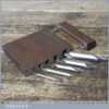 Vintage Set Of 5 No: Engineers Lathe Centre Bits In Mahogany Box