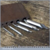 Vintage Set Of 5 No: Engineers Lathe Centre Bits In Mahogany Box
