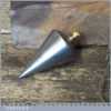 Vintage Brass Screwed Steel Plumb Bob - Good Condition