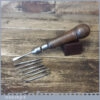 Vintage Beechwood Steel 7 Multi Tool Encased In Screw Top Handle