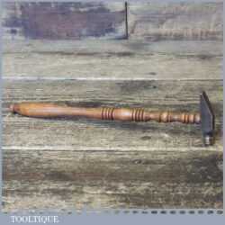 Antique Jeweller’s Brass Headed Cross Pein Hammer With Decorative Handle