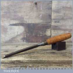 Vintage W. Marples & Sons Carpenter 3/8” Cast Steel Mortice Chisel - Good Condition
