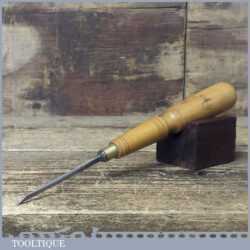 Vintage Carpenter 3/32” Bevel Edge Chisel Boxwood Handle - Sharpened Honed
