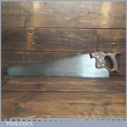 Vintage 26” Henry Disston Philadelphia USA D8 Cross Cut Hand Saw 9 TPI - Sharpened