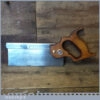 Vintage Warranted Superior 8” Steel Back Dovetail Saw 15 TPI - Sharpened Refurbished