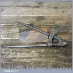 Antique Thewlis & Griffith 1835-1907 Square Leg 9” Cast Steel Wing Dividers