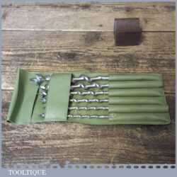 Vintage Set 6 No: Wotan No: H43 Single Wing Screw Centre Bits 1/4” – 3/4”