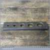 Vintage Woodworkers Cast Steel Dowelling Plate - Good Condition