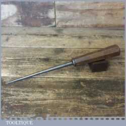 Vintage 7/16” Cast Steel Drawbore Pin Beech Handle - Good Condition