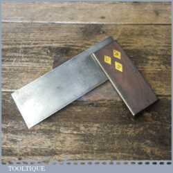 Vintage Carpenters 4 ½” Rosewood Brass Try Square - Good Condition