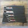 Vintage Set 6 Gordon Imperial Ring Spanners In Roll - Good Condition