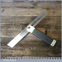 Vintage Carpenter’s Ebony & Brass Sliding Bevel - Good Condition