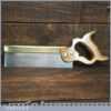 Vintage Tyzack & Turner 10” Brass Back Dovetail Saw 12 TPI - Sharpened Refurbished