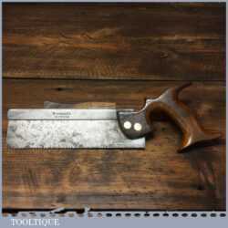 Vintage Bowden Sheffield 8” Steel Back Dovetail Saw 13 TPI - Sharpened Refurbished