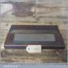 Vintage 8” x 2” Carborundum Medium Grit Oil Stone Mahogany Box