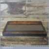 Vintage 8” x 2” Carborundum Oil Stone Mahogany Box - Lapped Flat