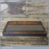 Vintage 8” x 2” Carborundum Oil Stone Mahogany Box - Lapped Flat