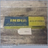Vintage Boxed Norton 8”x 2”x ⅞” India Medium Grit Oil Stone - Little Used