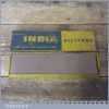 Vintage Boxed Norton 8”x 2”x ⅞” India Medium Grit Oil Stone - Little Used