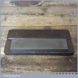 Vintage 8” x 1 ¾” Carborundum Oil Stone Mahogany Box - Lapped Flat