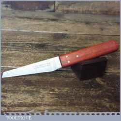 Vintage Geo Barnsley Leatherworking Heel Paring Shoe Knife - Mahogany Handle