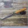 Rare Vintage Herring Bros 1 ⅛” Straight Wood Carving Gouge Chisel - Sharpened