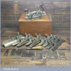 Rare Antique Type 4 Stanley Rule & Level Co USA No: 45 Combination Plough Plane 1890-92