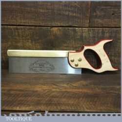 Vintage Crown Hand Tools 10” Brass Back Tenon Saw 15 TPI - Sharpened Refurbished