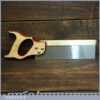 Vintage Crown Hand Tools 10” Brass Back Tenon Saw 15 TPI - Sharpened Refurbished