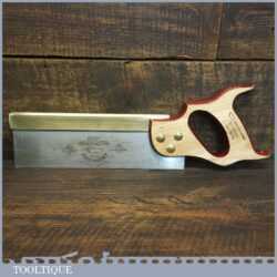 Vintage Footprint 10” Brass Back Tenon Saw 14 TPI - Sharpened Refurbished