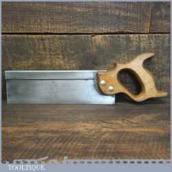 Vintage 10” Steel Back Tenon Saw 12 TPI - Sharpened Refurbished