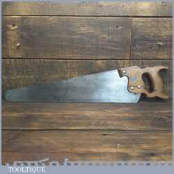 Vintage 20” Henry Disston Philadelphia USA D7 Cross Cut Panel Saw - Sharpened Refurbished