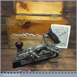 Rare Vintage Boxed Stanley USA No: 46 Skew Blade Combination Plough Plane Complete